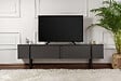 HABITAT ET JARDIN - Meuble TV en bois "Serenity" 180 x 30 x 50 cm - Anthracite - vignette