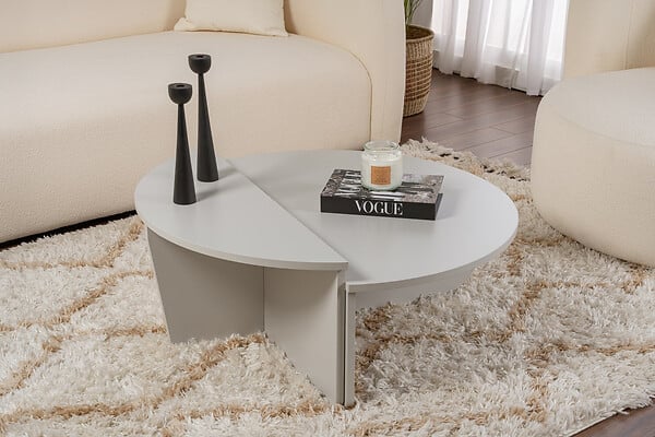 HABITAT ET JARDIN - Table basse en bois "Orion" 90 x 60 x 30 cm - Gris - large