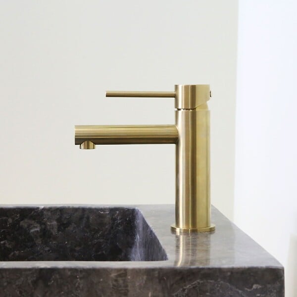 ESSEBAGNO - Luisa mitigeur lavabo bas or brossé - large