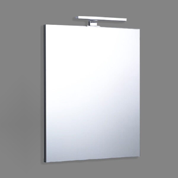 KIAMAMI VALENTINA - Miroir De Salle De Bains Affleurant Réversible 60X70 Métallique Avec Lampe À Leds - large