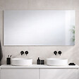 KIAMAMI VALENTINA - Miroir De Salle De Bain 120X70 Cm Réversible Avec Cadre À Support - vignette