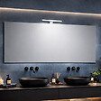 KIAMAMI VALENTINA - Miroir De Salle De Bain 120X60 Avec Lampe À Led Chromée 30Cm - vignette