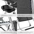 TECTAKE - Chaise longue pliable CLOUD réglable en continu noir - vignette