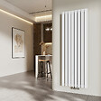 EMKE - EMKE Radiateur Chauffage Central 180 x 61 cm 1118 W Connexion Centrale 50 mm – Radiateur Eau Chaude Mural en Acier Blanc - vignette