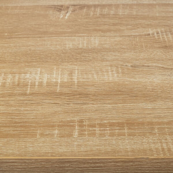 ID MARKET - Ilot central IVO 120 cm bois noir avec plan de travail façon hêtre - large