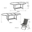HAPPY GARDEN - Salon de jardin en teck LOMBOK - table ovale extensible - 10 places - vignette
