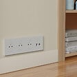 SCHNEIDER - Plaque 4 postes, Blanc craie  , Odace - vignette