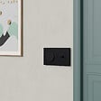 SCHNEIDER - Plaque 2 postes, Noir onyx, Odace - vignette