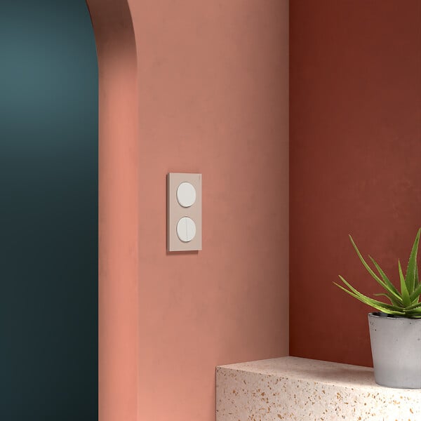 SCHNEIDER - Plaque 2 postes, Beige sable, Odace - large