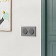 SCHNEIDER - Plaque 2 postes, Gris basalte, Odace - vignette