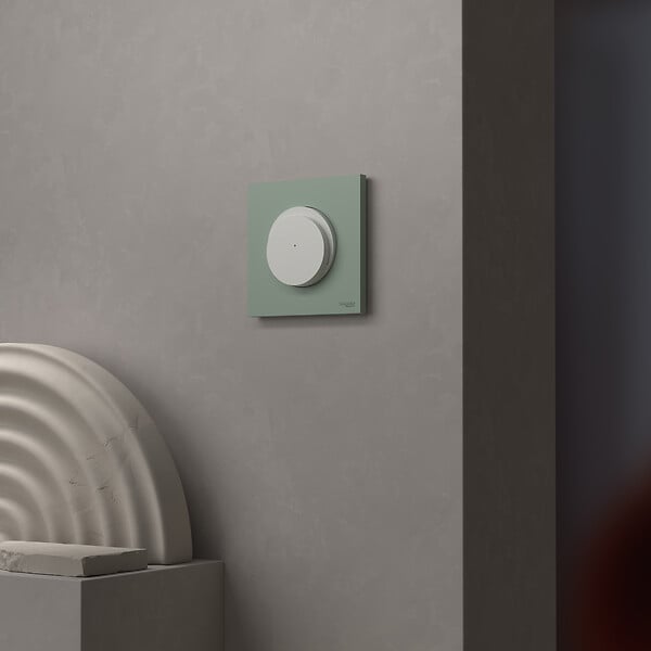 SCHNEIDER - Plaque 1 poste, Vert jade, Odace - large