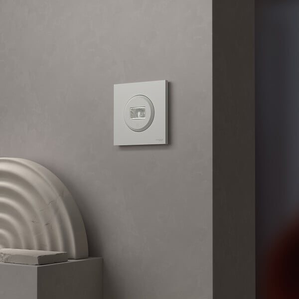 SCHNEIDER - Détecteur présence et mouvement toutes charges avec neutre, blanc, Odace - large