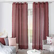 C MA DECO - Voilage tamisant jour échelle ELENA - Bordeaux - L.140xH.240cm - vignette