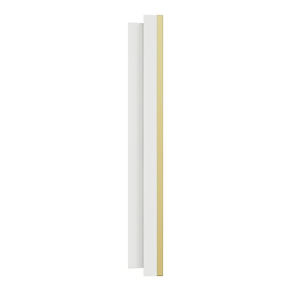 SCHNEIDER - Plaque métal 2 postes effet Laiton support blanc, Odace - large