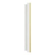 SCHNEIDER - Plaque métal 2 postes effet Laiton support blanc, Odace - vignette