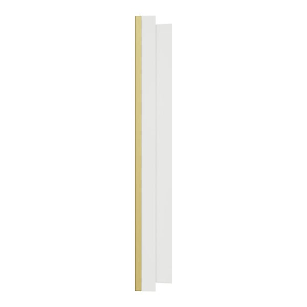 SCHNEIDER - Plaque métal 2 postes effet Laiton support blanc, Odace - large