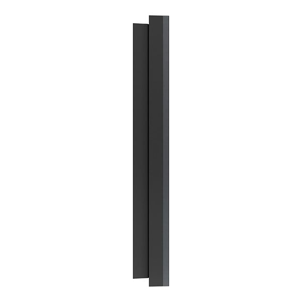 SCHNEIDER - Plaque métal 2 postes effet Perle Noire support noir, Odace - large