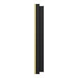 SCHNEIDER - Plaque métal 2 postes effet Laiton support noir, Odace - vignette