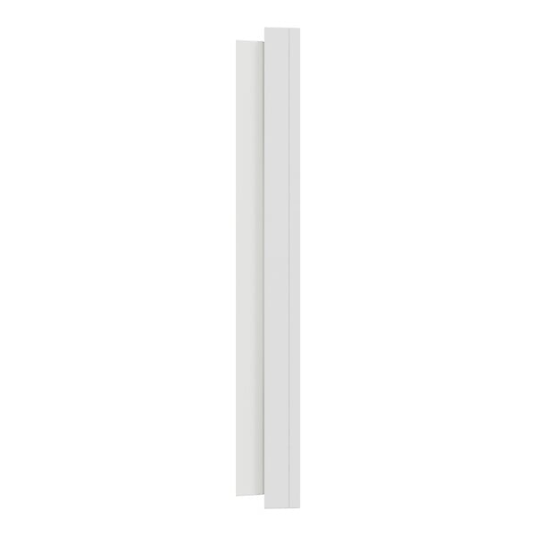 SCHNEIDER - Plaque métal 1 poste effet Céramique Blanc support blanc, Odace - large
