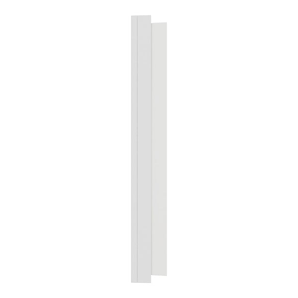 SCHNEIDER - Plaque métal 1 poste effet Céramique Blanc support blanc, Odace - large