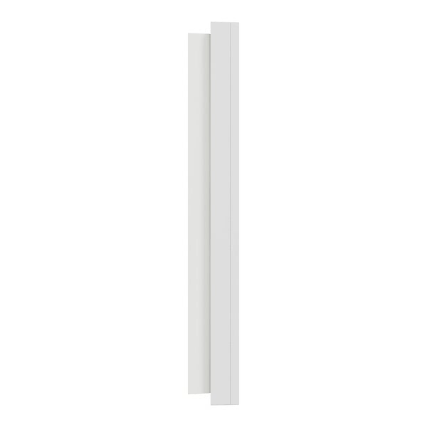 SCHNEIDER - Plaque métal 2 poste effet Céramique Blanc support blanc, Odace - large