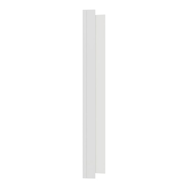 SCHNEIDER - Plaque métal 2 poste effet Céramique Blanc support blanc, Odace - large