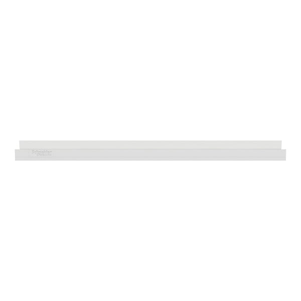 SCHNEIDER - Plaque métal 2 poste effet Céramique Blanc support blanc, Odace - large