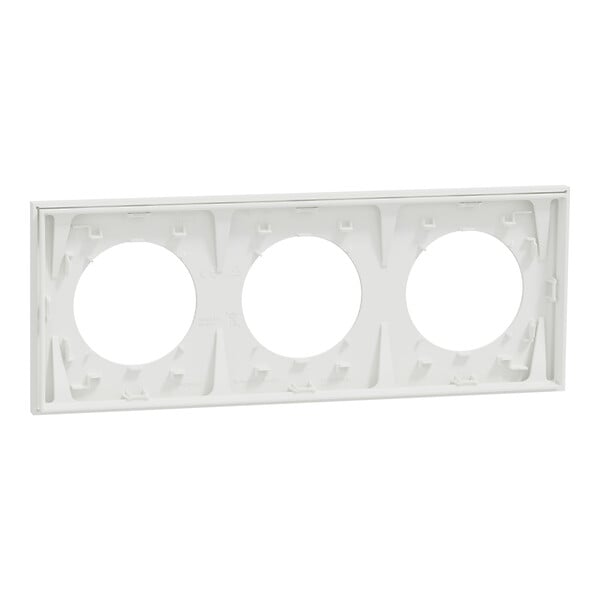 SCHNEIDER - Plaque 3 postes, Blanc craie, Odace - large