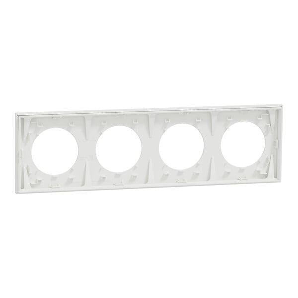 SCHNEIDER - Plaque 4 postes, Blanc craie  , Odace - large