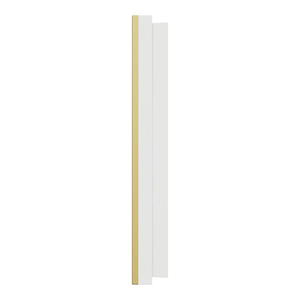 SCHNEIDER - Plaque métal 1 poste effet Laiton support blanc, Odace - large