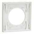 SCHNEIDER - Plaque métal 1 poste effet Laiton support blanc, Odace - vignette