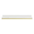 SCHNEIDER - Plaque métal 1 poste effet Laiton support blanc, Odace - vignette