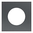 SCHNEIDER - Plaque métal 1 poste effet Perle Noire support noir, Odace - vignette