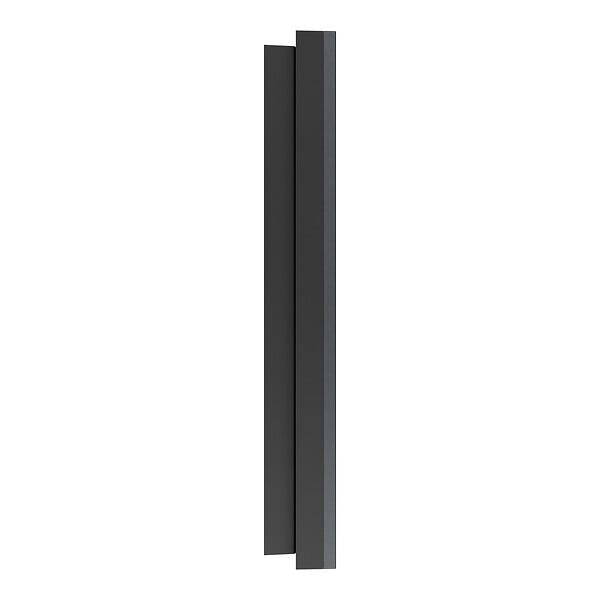 SCHNEIDER - Plaque métal 1 poste effet Perle Noire support noir, Odace - large