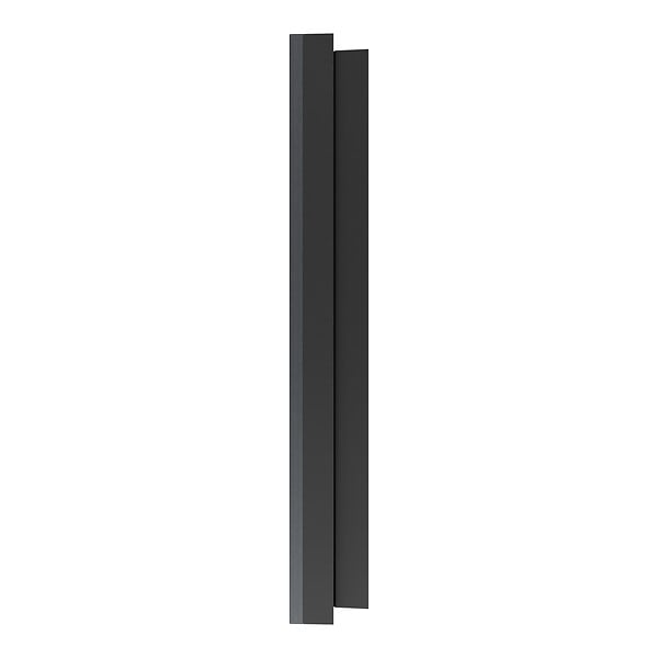 SCHNEIDER - Plaque métal 1 poste effet Perle Noire support noir, Odace - large