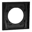 SCHNEIDER - Plaque métal 1 poste effet Perle Noire support noir, Odace - vignette