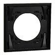 SCHNEIDER - Plaque métal 1 poste effet Laiton support noir, Odace - vignette
