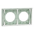SCHNEIDER - Plaque 2 postes, Vert jade, Odace - vignette