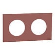 SCHNEIDER - Plaque 2 postes, Rose grenat, Odace - vignette