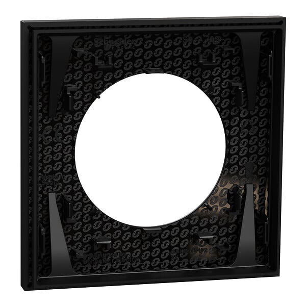 SCHNEIDER - Plaque 1 poste, Noir onyx, Odace - large