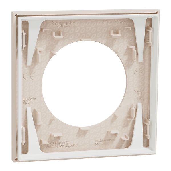 SCHNEIDER - Plaque 1 poste, Beige sable, Odace - large