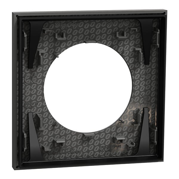SCHNEIDER - Plaque 1 poste, Gris basalte, Odace - large