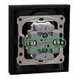 SCHNEIDER - Prise 2P+T double fixable sur boîte encastrement simple, griffes, noir, Odace - vignette