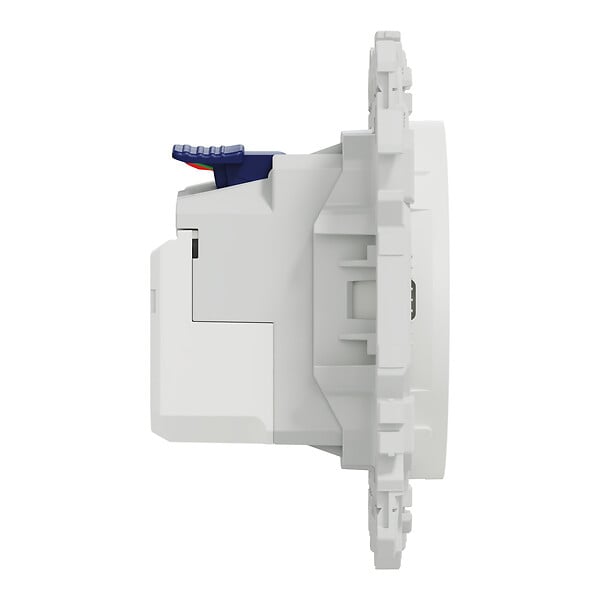 SCHNEIDER - Prise affleurante + chargeur USB-C 18W Power Delivery, blanc , Odace - large