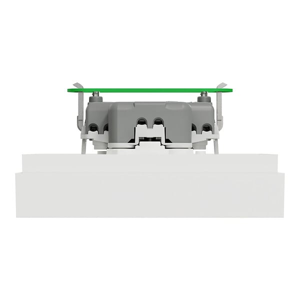 SCHNEIDER - Prise 2P+T double fixable sur boîte encastrement simple, griffes, blanc , Odace - large