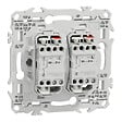 SCHNEIDER - Double va-et-vient ou poussoir, 10AX, blanc, Odace - vignette