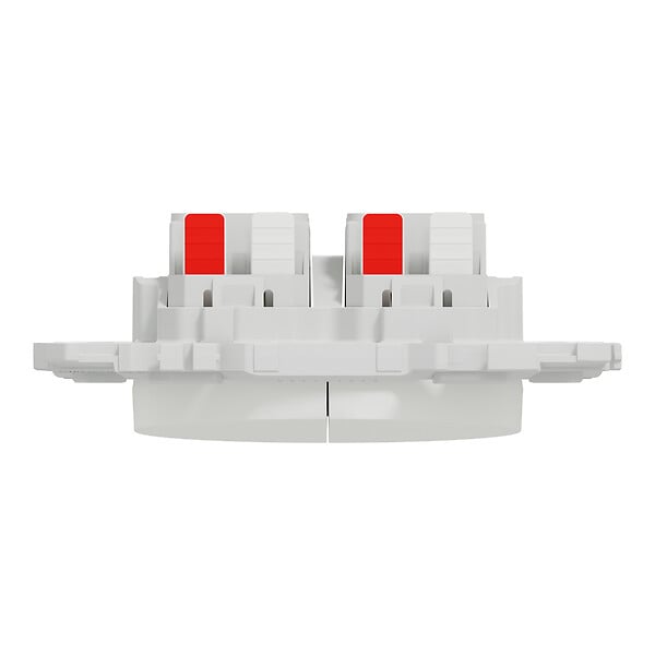 SCHNEIDER - Double va-et-vient ou poussoir, 10AX, blanc, Odace - large