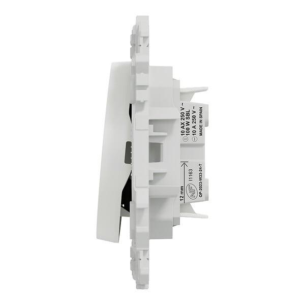 SCHNEIDER - Va-et-vient ou poussoir, 10AX, blanc, Odace - large