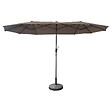 HAPPY GARDEN - Parasol double 2x4m LINAI taupe - vignette