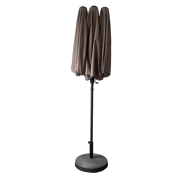 HAPPY GARDEN - Parasol double 2x4m LINAI taupe - large